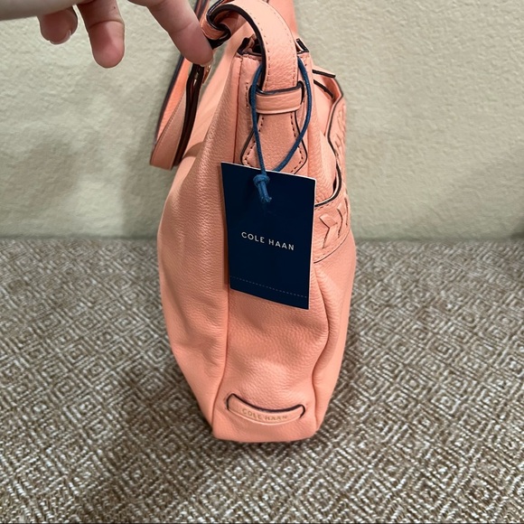 NWT Cole Haan Coral Genuine Leather Lacey Shoulder Crossbody Handbag Boho Casual - Picture 8 of 12